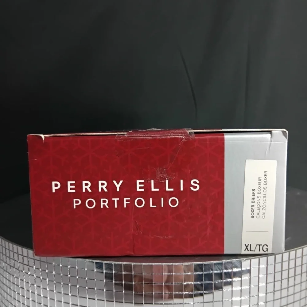 Perry Ellis Portfolio Boxer Briefs 3+1 Pack - Black, Blue, Red